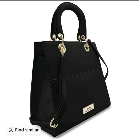 Trina Turk Handbags - Trina Turk Black Satchel with Gold Accents
